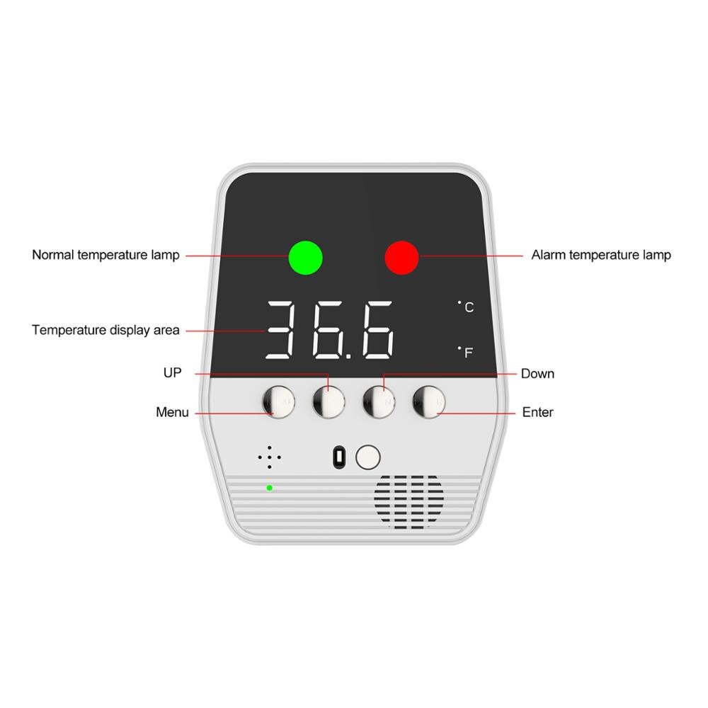 Intelligent Non-contact IR Infrared Sensor Hand Forehead Hanging Thermometer °C/°F Wall Hanging for Schools, Offices, Shops