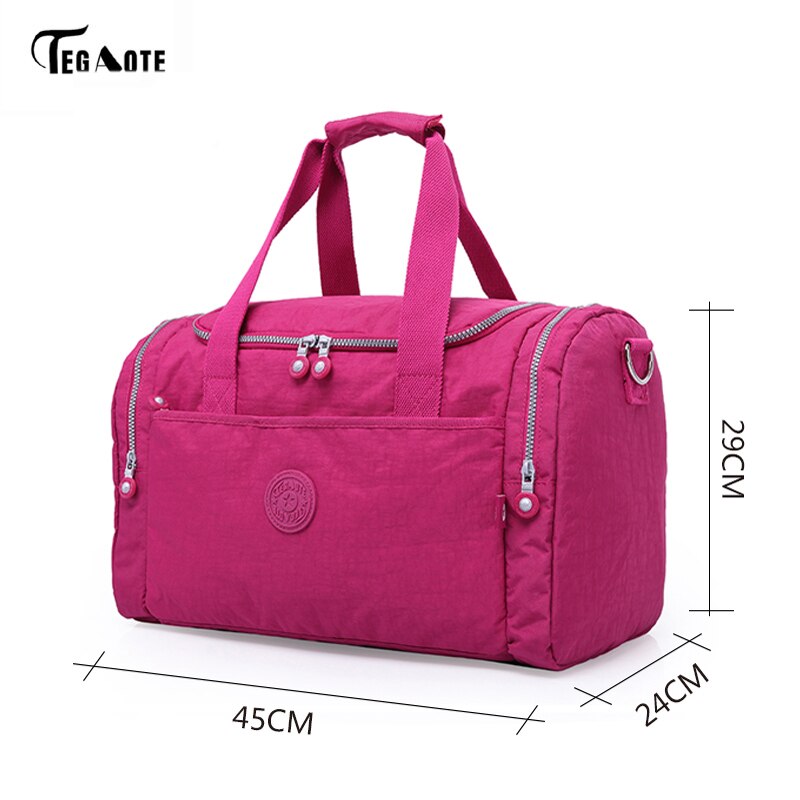 TEGAOTE femmes sacs de voyage grande capacité étanche bagages sac de sport fourre-tout décontracté grand week-end voyage sac touristique