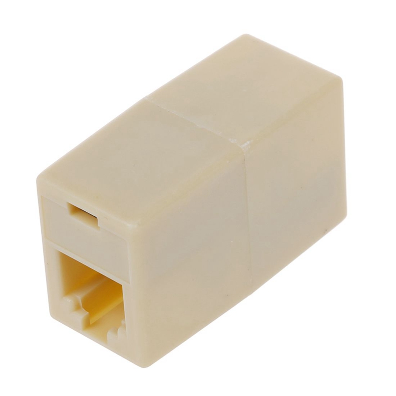 5 Pcs RJ11 6P4C Female/Female Telephone Inline Connector &amp; 20 Pcs 6P2C 2 Pins RJ11 Modular Plug Network Cable Connector
