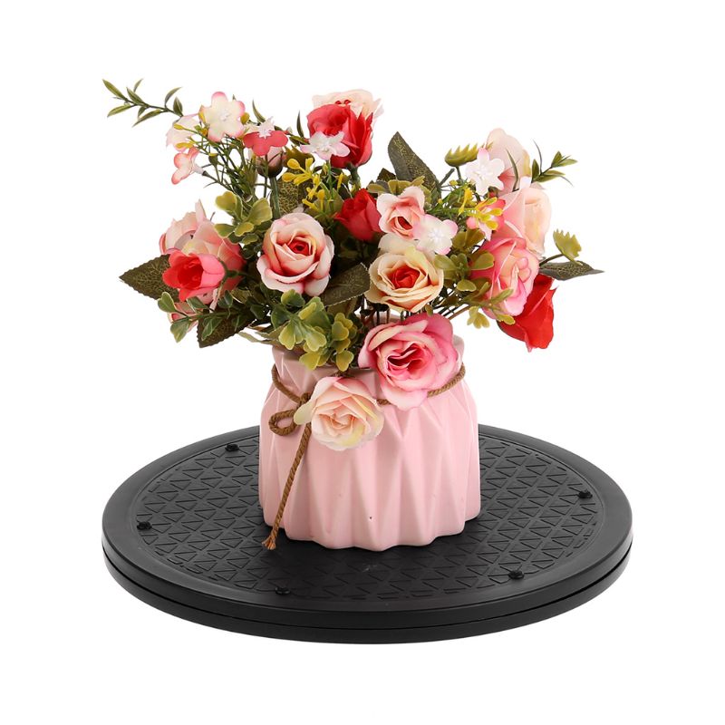1pc 25cm/30cm/40cm bonsai drejebord roterende plade hjul roterende planter blomsterpotte bakke hjem køkken displaystand