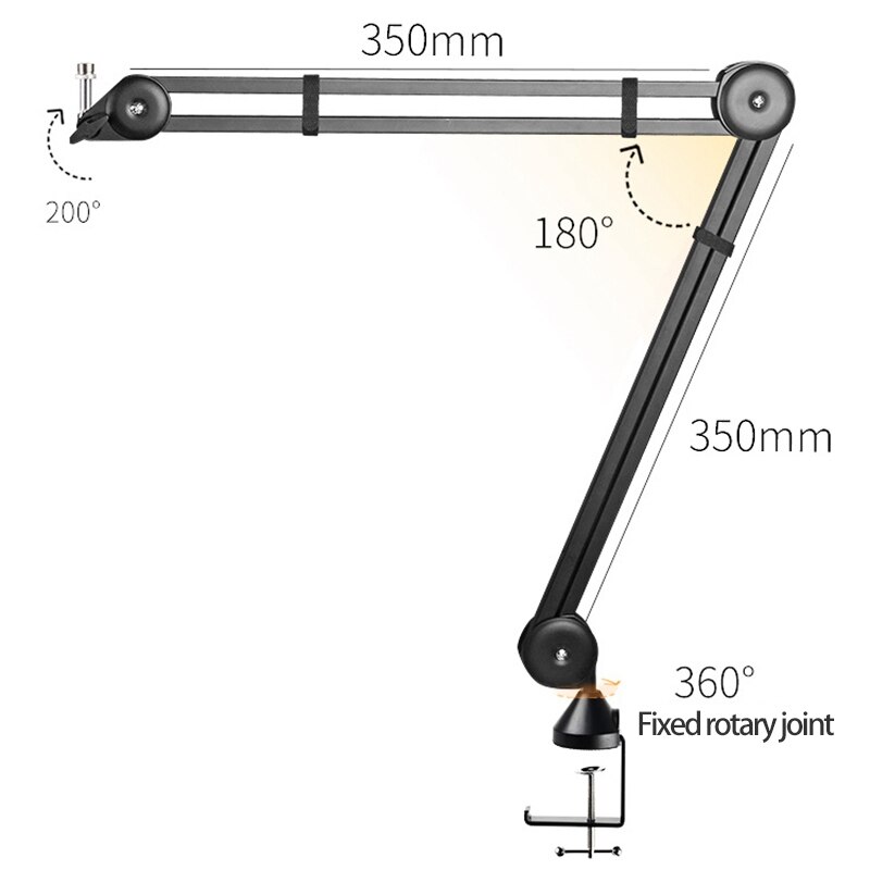Heavy Duty Microphone Stand Adjustable Suspension Boom Scissor Arm Mount Stand Holder for Voice Recording(Small)