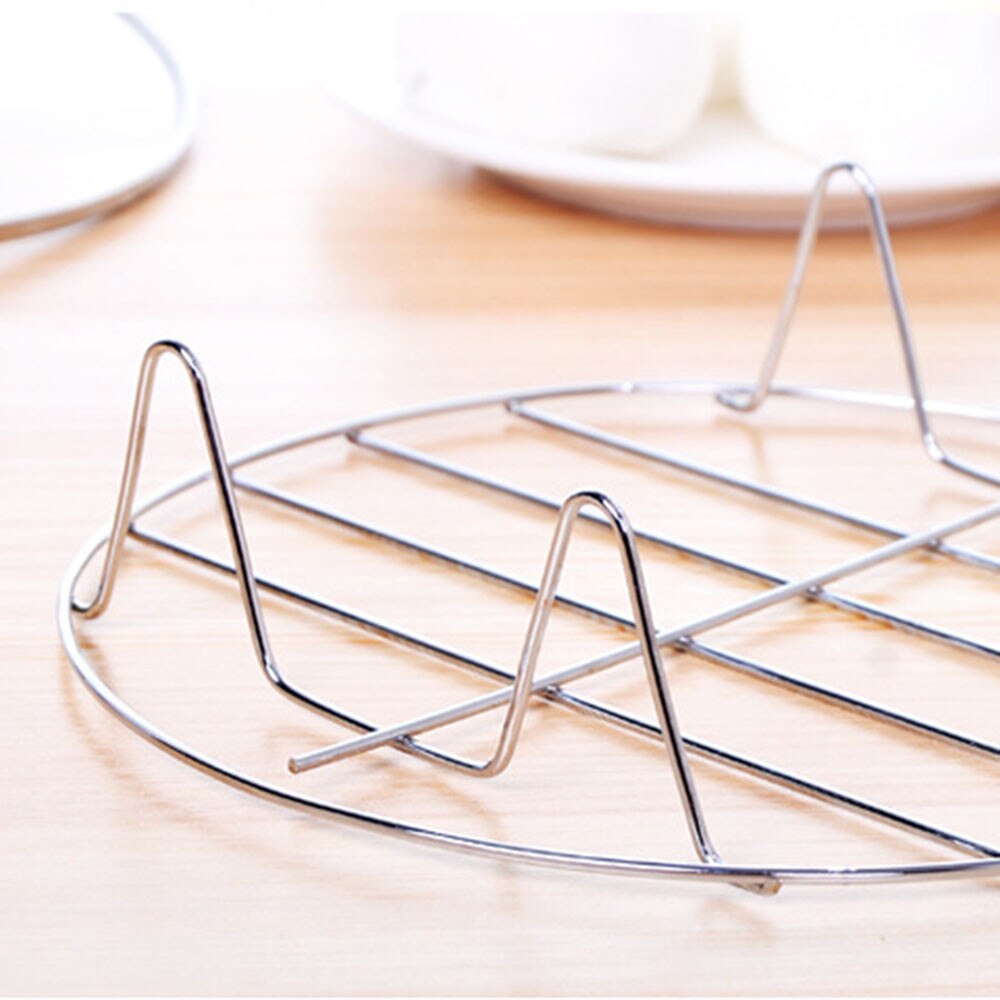 25# Steaming Rack Cooking Rack Round 304 Stainless Steel Baking and Cooling Steaming Rack W Stand Cookware Steaming Grid Kitchen