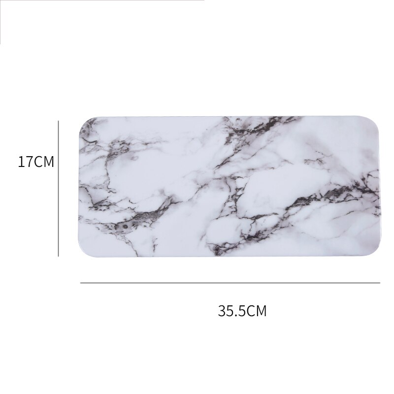 Marble Flat Plate Rectangular Sushi Spaghetti Steak Salad Container Pot Restaurant Japanese Cuisine Barbecue Kitchen: D