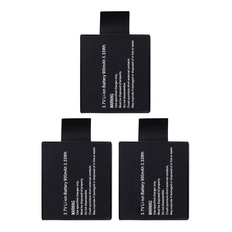 Sjcam  sj4000 900 mah 3.7v Dobbel havn batterilader eken  h9 git -lb101 git batteri  sj5000 sj6000 sj7000 sj8000 sj9000 batteri: 3 stk
