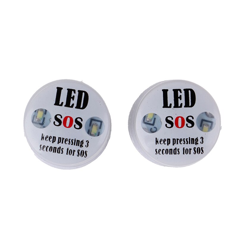 2 stücke SOS Signal Licht nicht Erste Hilfe Tragbare für Überleben Ich bin Freien Sport Hause Notfall Rettungs LED Camping Lampe + batterien
