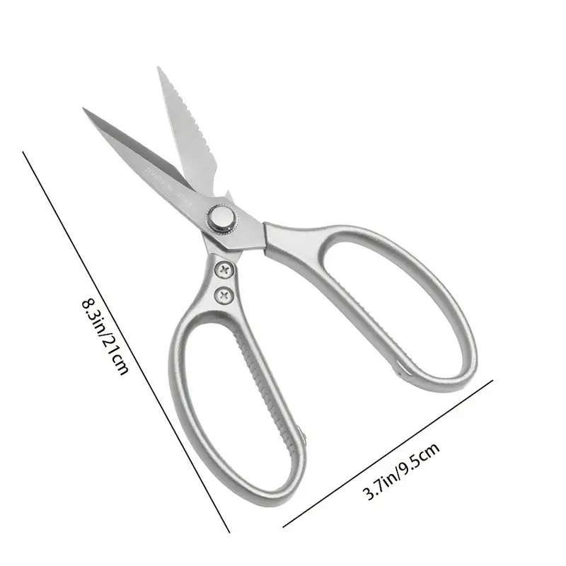 Upgrade Multi-purpose Kitchen Scissors Powerful Chicken Bone Scissors Large Household Food Scissors Stainless Kitchen Knife: black