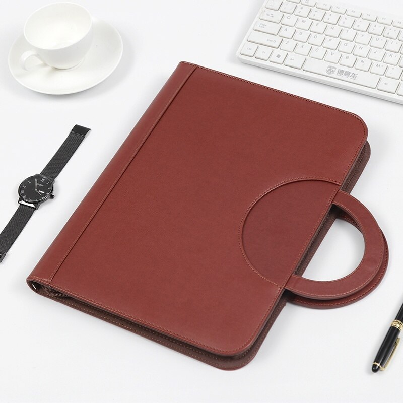 A4 File Folder Portable Conference Travel Diary Portfolio Organizer Travel Journal Bag Storage Bag Student Office Filing Product