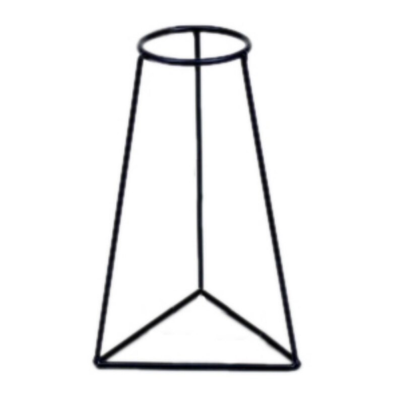 Smijern gjennomsiktig vase abstrakte svarte linjer minimalistisk abstrakt jernvase tørket blomstervasestativ ornamenter: F