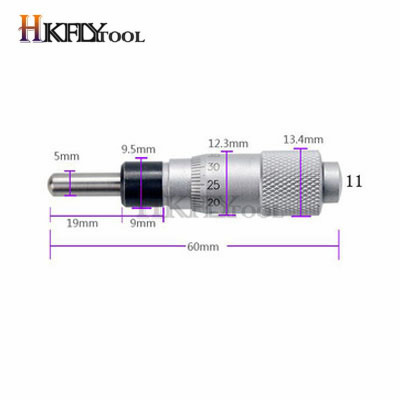 0-13mm runde nåle type tråd mikrometer hoved måle værktøj 0 - 6.5mm område gauge nøjagtighed 0.01mm flad tråd: Nej .11 0-13mm