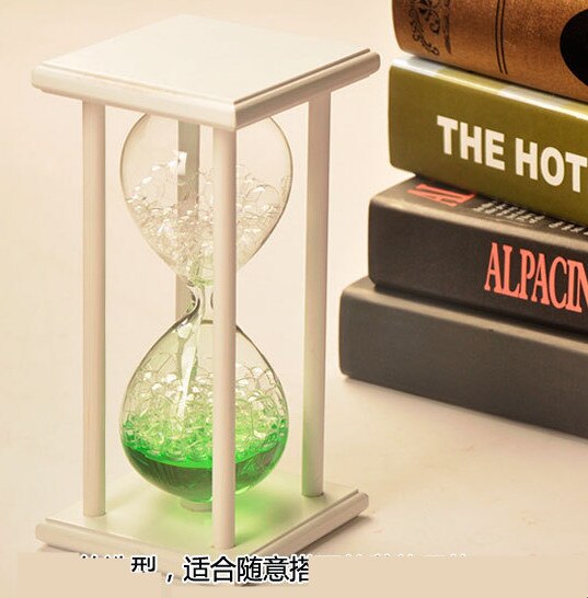 Magic Glas Bubble Zandloper Tijd Kantoor Accessoires Zandloper Kamer Decoratie Accessoires Meisje Student Desk Decoratieve: green