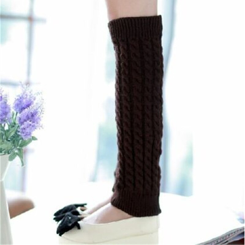 AUYAO Gebreide beenwarmers, bootmanchetten, warme knie- en beenwarmers, jaren 80 geribbelde beenwarmers, gebreide beenwarmers voor skaten, yoga-accessoires, 3 pairs zwart wit