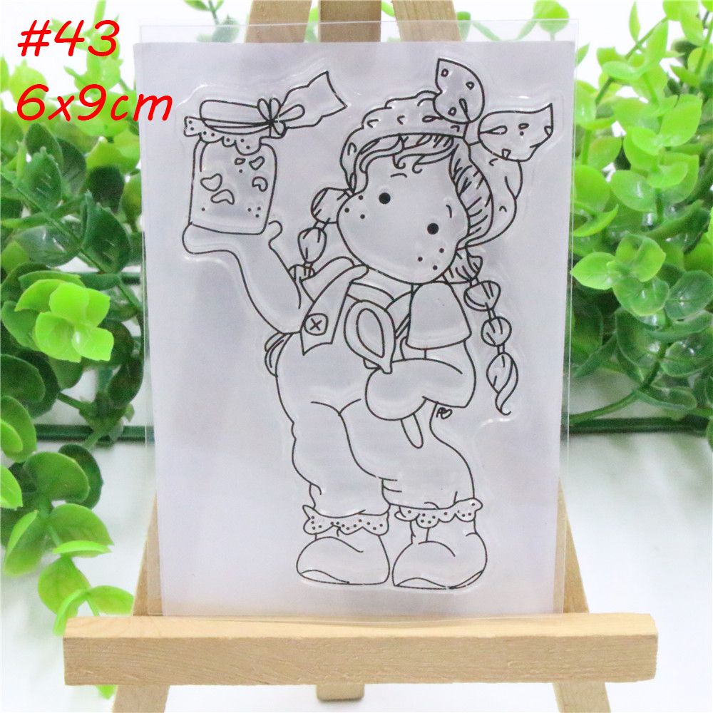 Meisjes Transparant Clear Siliconen Stempel/Seal Voor Diy Scrapbooking Fotoalbum Decoratieve Papieren Kaart Ambachten Handgemaakte Cadeau
