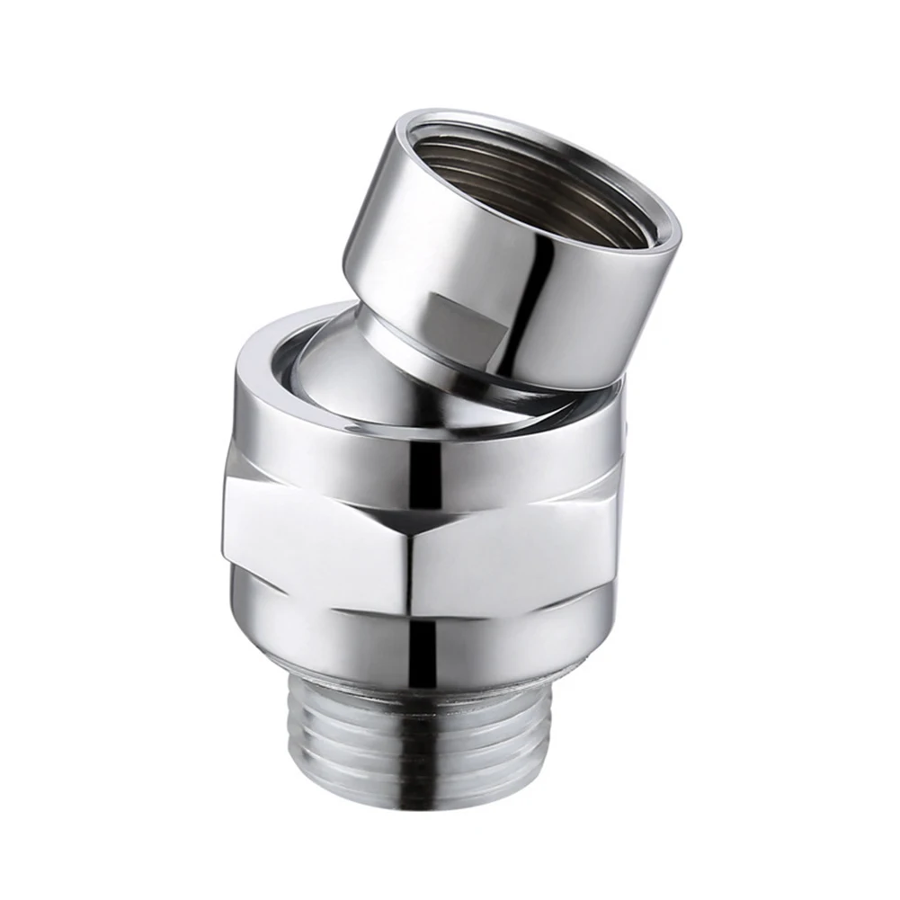 1pc Shower Head Connector Swivel Adapter Water Flow Ball Joint Accessories Bathroom Fixture Brass Shower Connector: Chrome
