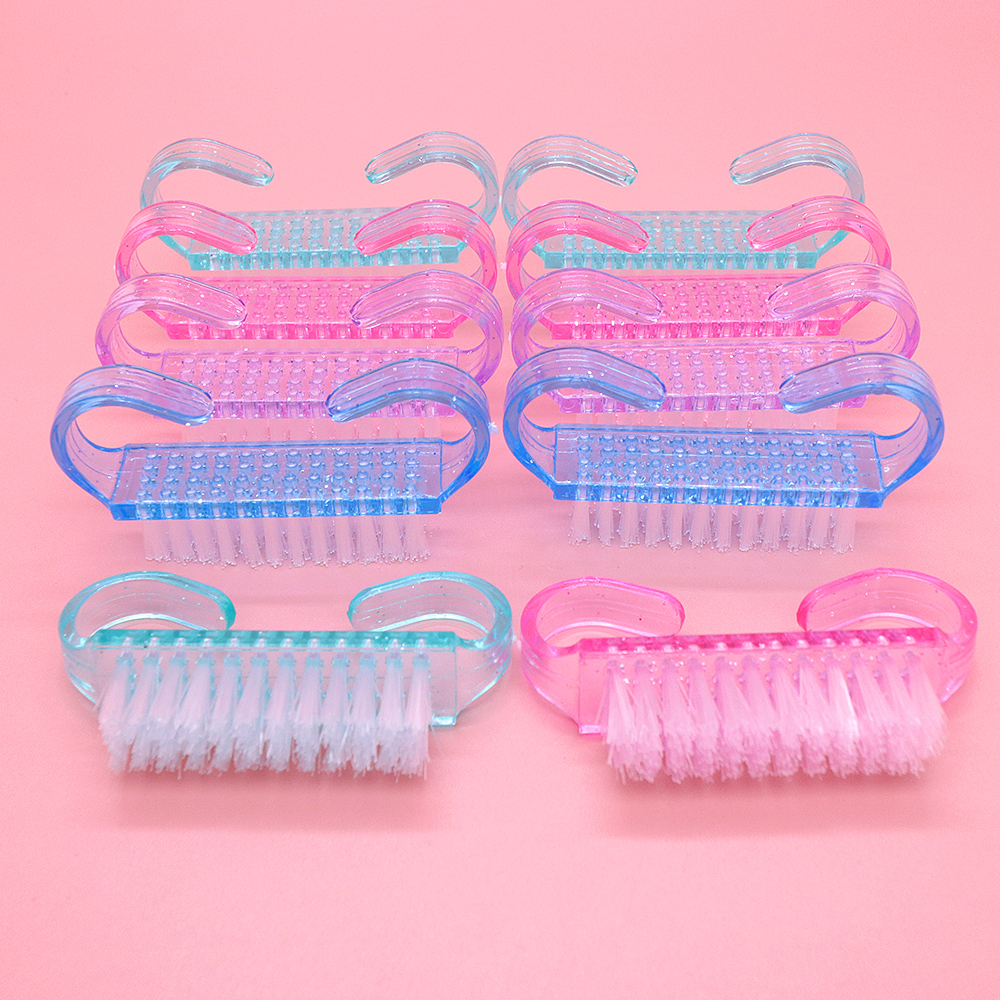 Top Cleaning Nail Brush Nail Art Plastic Soft Remove Dust Finger Care UV Gel Manicure Pedicure Tool Makeup Brushes Scrubbing