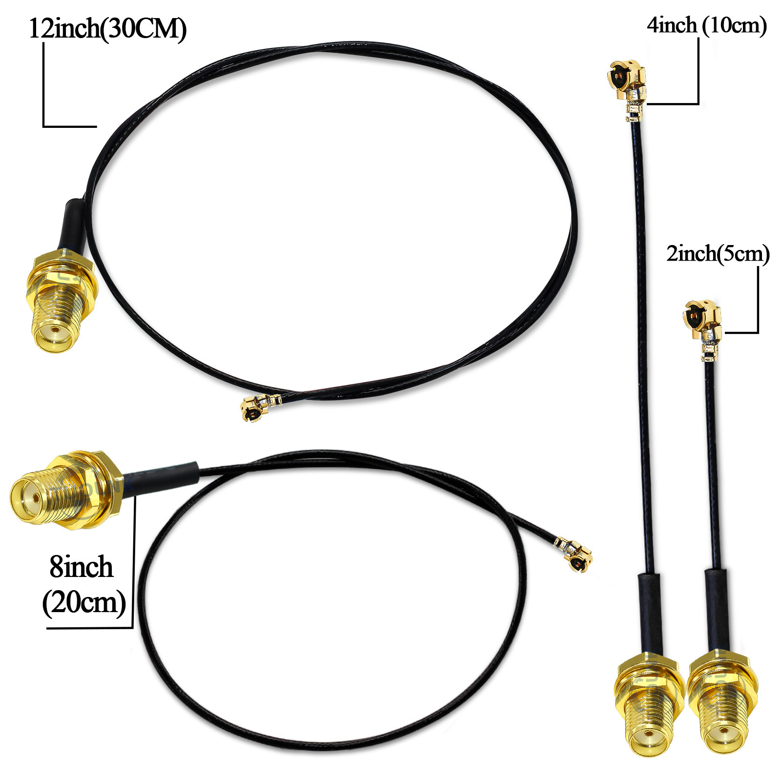 IPX 1.13 Cable SMA Female Connector to UFL/U.FL/IPX/ Low Loss Cable IPX to (RP)SMA Pigtail WiFi Antenna Extension Cable