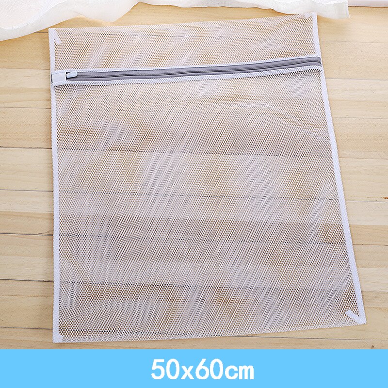 Mesh Laundry Bags for Clothes Washing Machine Socks Underwear Bed Sheet Clothes Storage Mesh Net Filter Wash Bag: 50x60cm