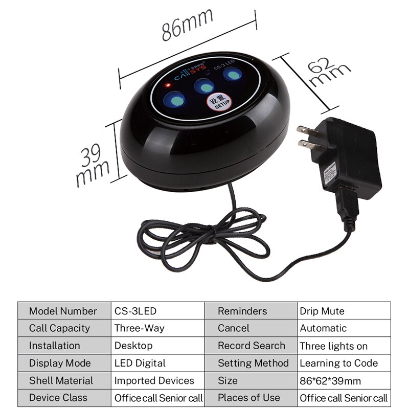 BYHUBYENG Office Wireless Receiver Pager Display Atencion Al Atendimento Ao Cliente Contactar Biuro Botao Sem Fio Call Customer