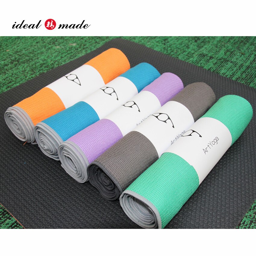 Goedkope wafelpatroon yoga handdoek fitness bikram yoga mat antislip deken oefen pilates mat outdoor yoga mat handdoek
