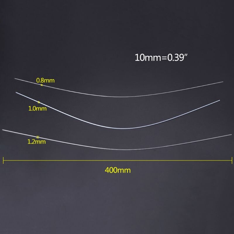 10 pièces/ensemble flotteur de pêche queue bricolage flotteurs creux 0.8/1/1.2mm diamètre intérieur épaissir matériel Tube Transparent gréement accessoires