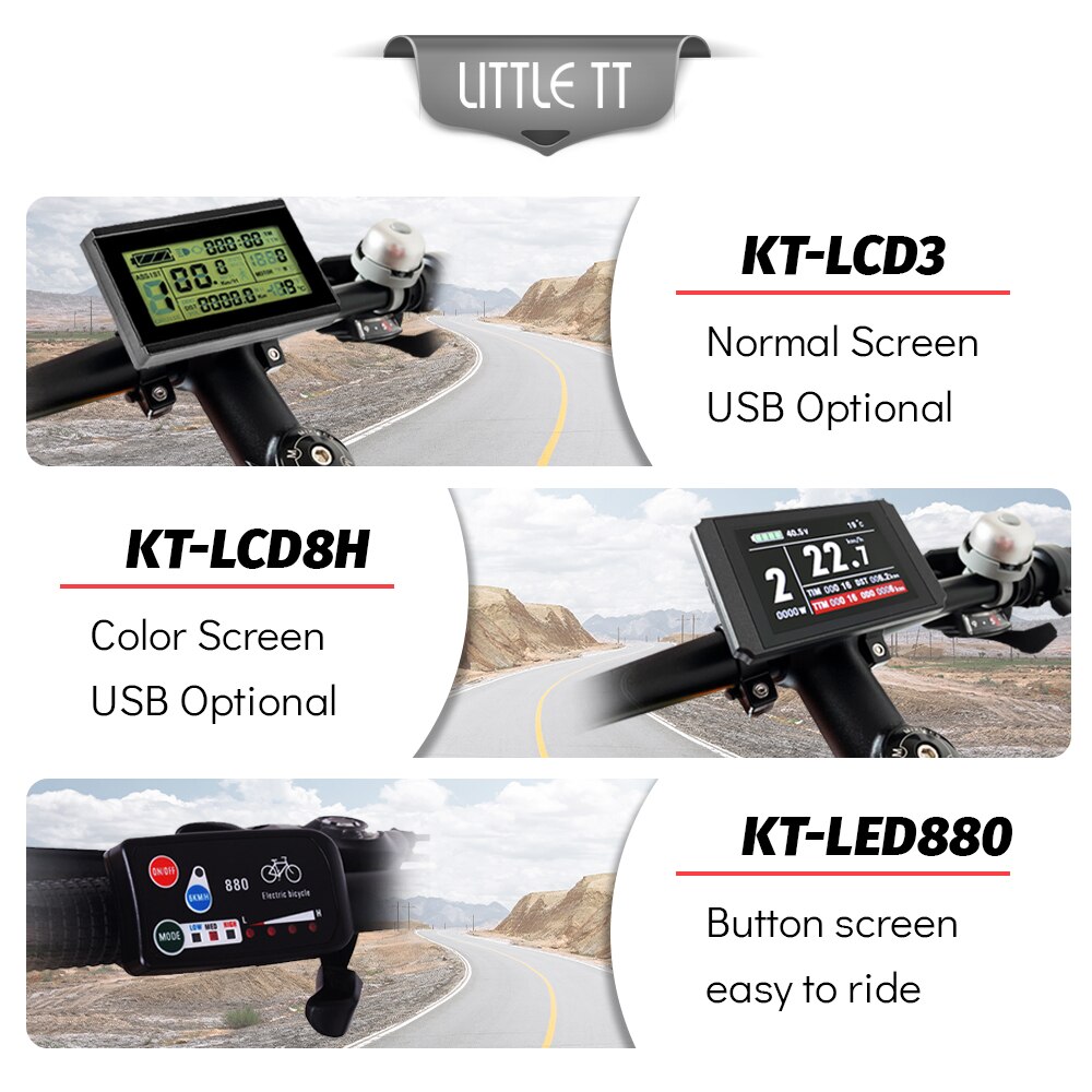 KT – écran LCD3 LCD8H LED880 Kuteng pour vélo électrique, 24V/36V/48V/72V, accessoires pour Kit
