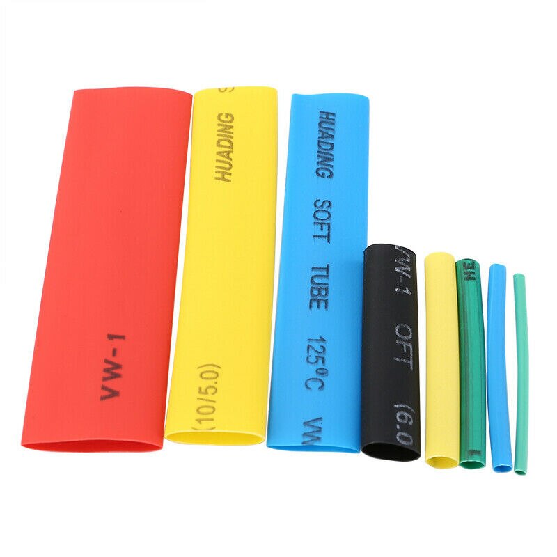 400 Uds aislamiento de tubos termorretráctiles tubo retráctil 2:1 Kit de fundas de Cable hecho de accesorios de coche de poliolefina de
