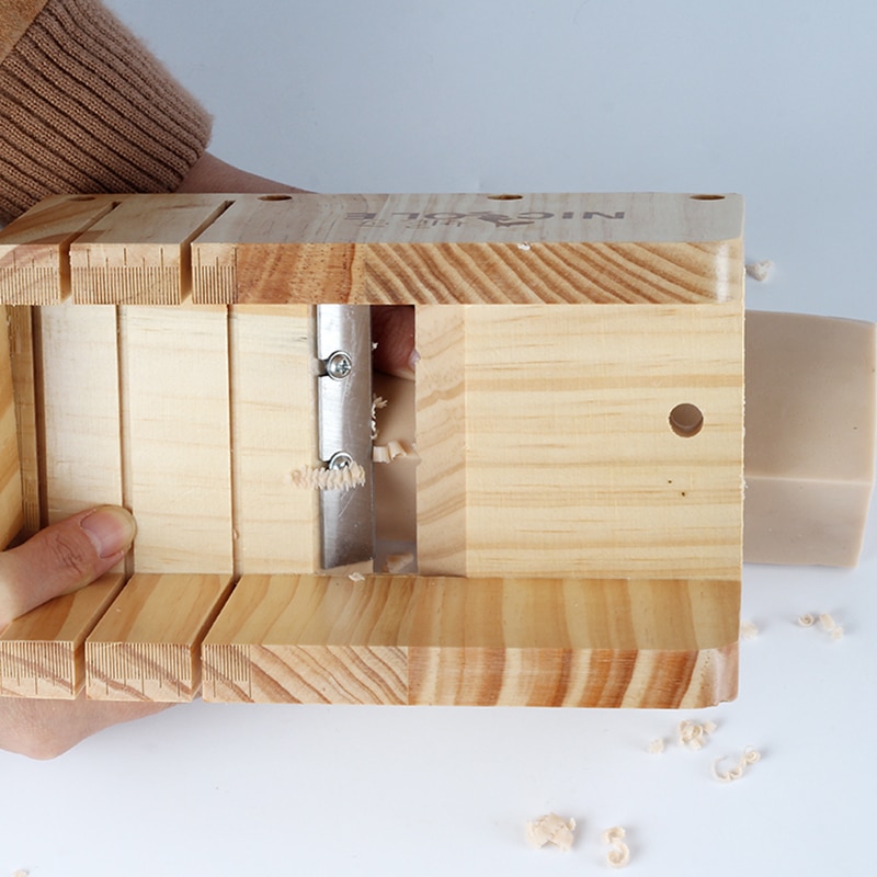 Nicole Zeep Maken Gereedschap Kit Handgemaakte Zeep Siliconen Mal Verstelbare Cutting Doos Golvend Straight Rvs Snijders