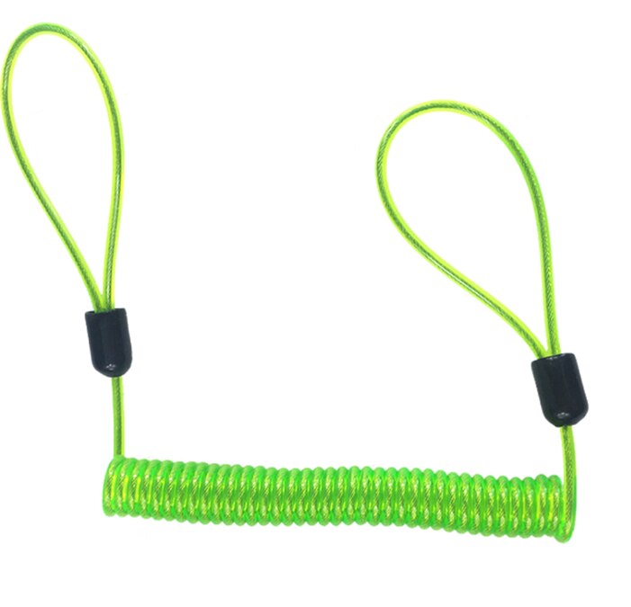 Motorcycle disc brake lock rope helmet anti-theft line for YAMAHA FZ750 FZR750R GENESIS FZR1000 GENESIS FJ1100 FJ1200S T: Green