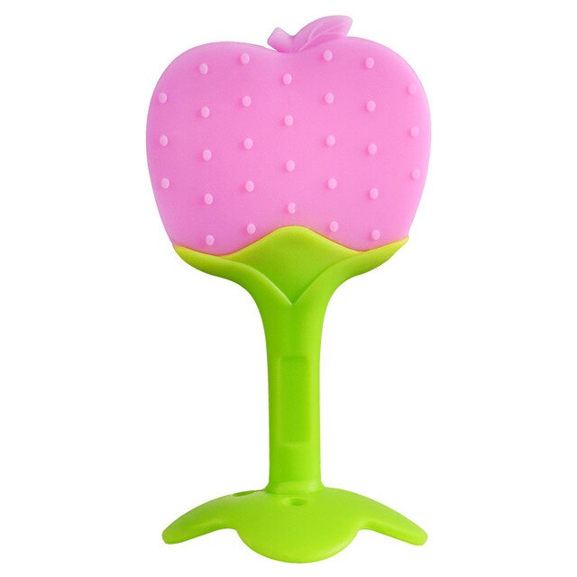 1Pcs Trekken Bijtring Banaan Veiligheid Bpa Gratis Food Grade Siliconen Fruit Baby Baby Kids Tandenborstel Speelgoed Baby Kauwen: Licht Geel