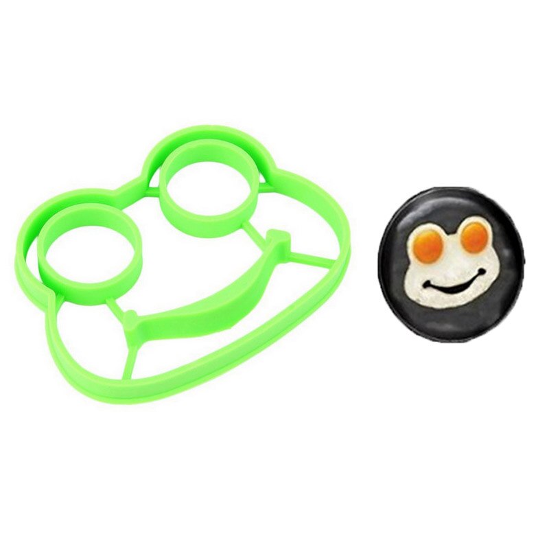Funny Silicone Egg Rings Nonstick Omelette Egg Mold For DIY Breakfast Egg Fried Pancake Molds Rabbit Skull Kitchen Tools: Frog