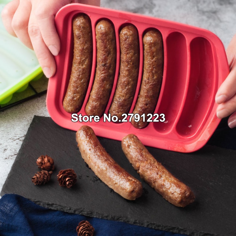 DIY Worst Maken Mold Siliconen Burger Dog Maker Mould Met 6 Holte Patty Makers Magnetron Veilig Keuken gadgets