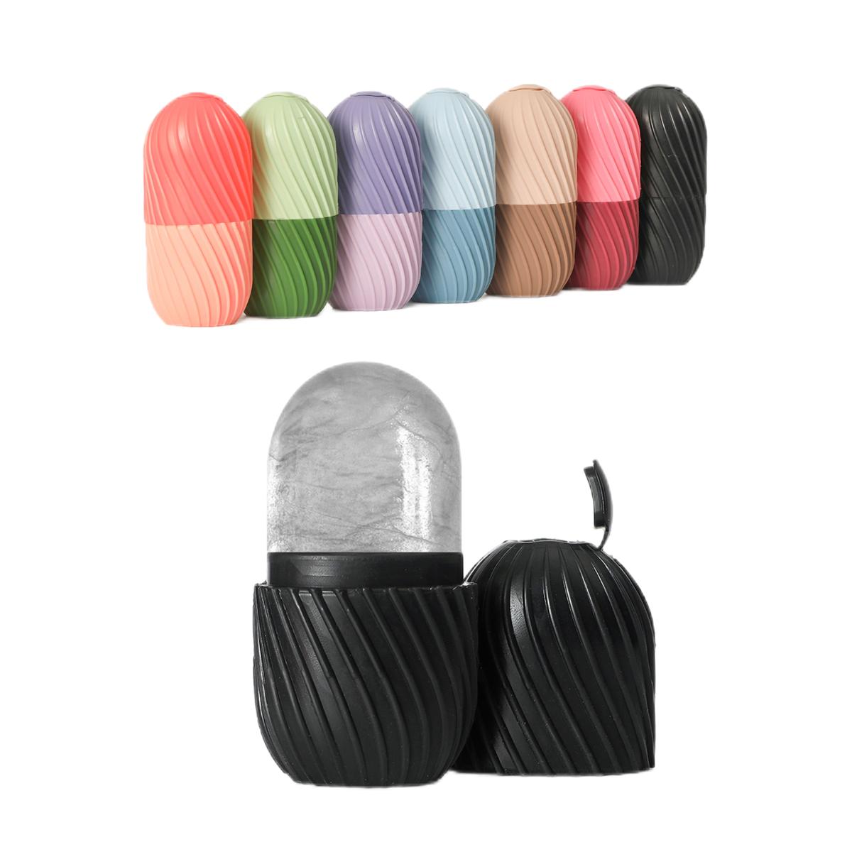 Rodillo Facial de hielo, cubo de hielo, masaje de belleza, molde de hielo de silicona para hinchazón de ojos, rodillo Facial de hielo, reduce los poros