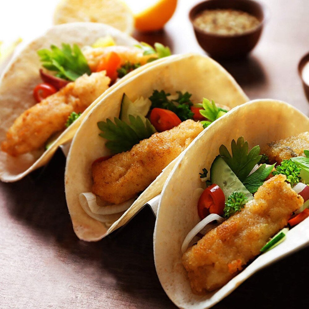 Supports de tacos forme de vague en acier inoxydable support de nourriture mexicain outil de Pizza support de chien support de support de tacos outils de Restaurant d'affichage