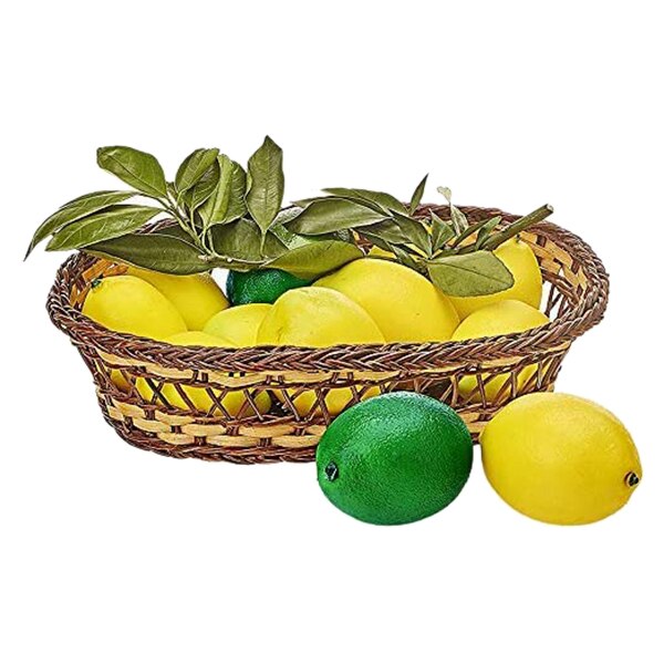 16Pcs Kunstmatige Citroenen Nep Citroen Fruit Voor Huis Keuken Partij Decoratie (Groen En Geel)