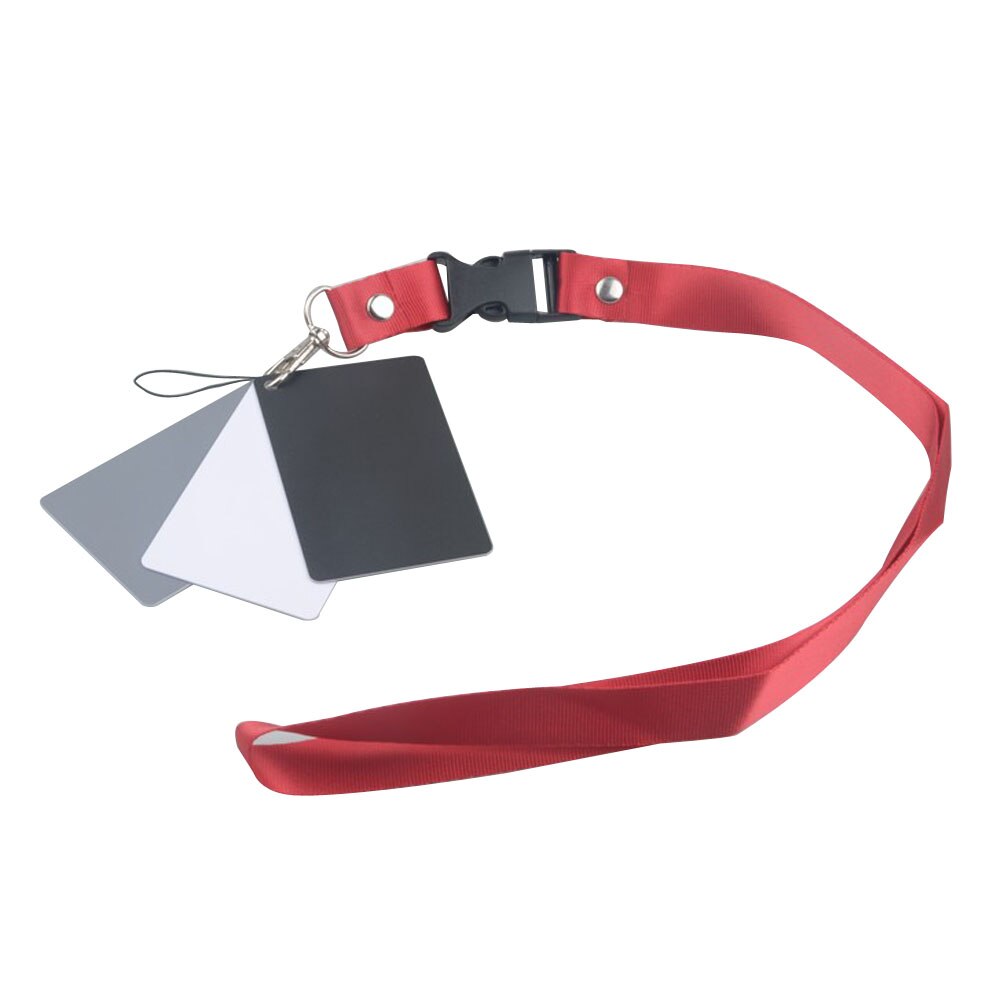 3 In 1 Balance Wit Zwart Grijs 18 Graden Kaart 18 Graden S Maat Met Neck Strap Voor Digitale Camera 'S fotografie Accessoires