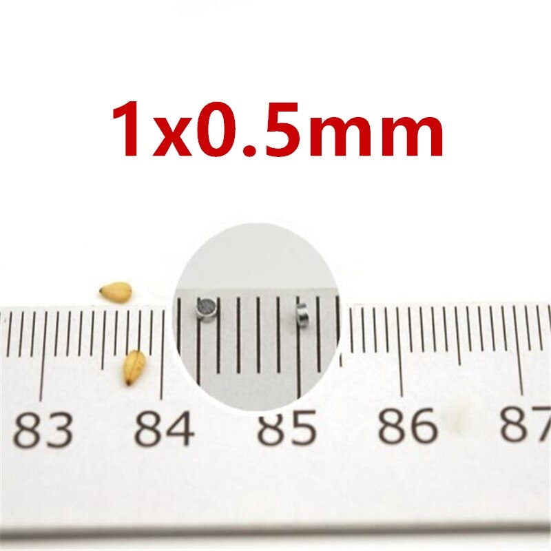 500pcs Tiny Mini Magnetic Magnets 1x0.5 mm Small Round Micro Ndfeb Imanes Diameter 1mm x 0.5mm Neodymium Disc Sensor Mini 1*0.5