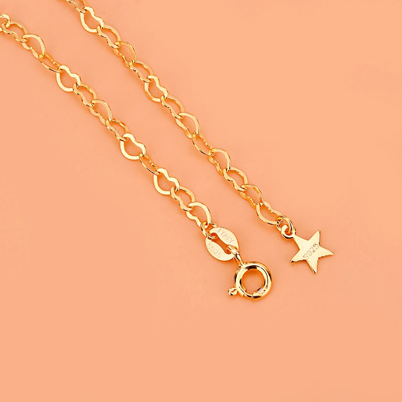 S925 Puur Zilver Temperament Mooie Liefde Ketting Hart Ketting Kruis Ketting Armband Sieraden Diy Accessoires Materiaal