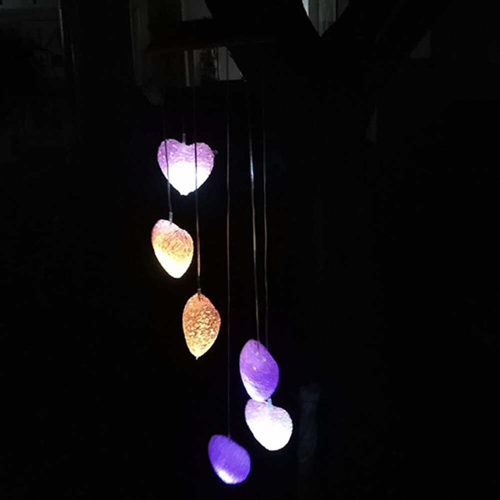 6 led solenergi vindklokke vandtæt have udendørs gård hængende lys