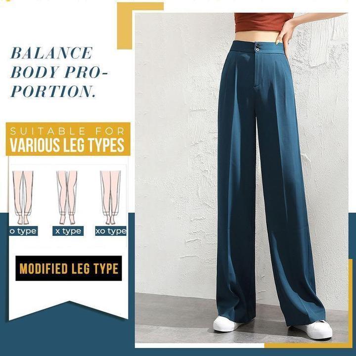 Pantalones holgados informales para mujer, largos