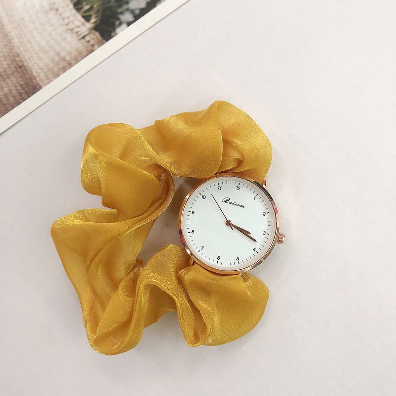 Montre numérique créative avec Bracelet en ruban pour fille, petite fée, élégante, sans fermoir: Yellow