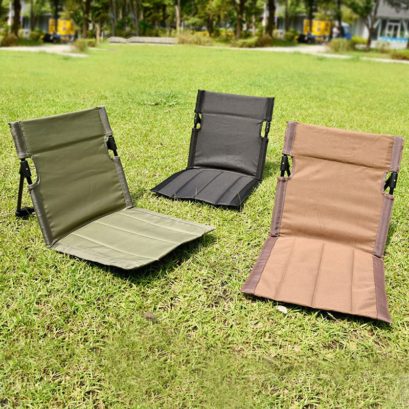 1pc foldbare campingstole udendørs have park enkelt doven stol ryglæn hynde picnic camping foldbar rygstol strandstole