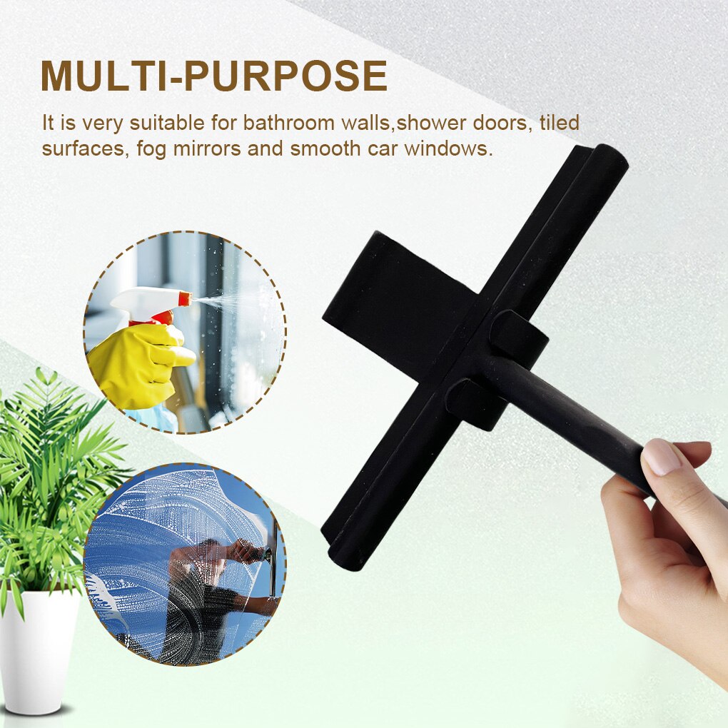 Bathroom Portable Window Wiper Office Living Room Glass Tile Wall Scraper High Efficient Mirror Cleaning Tool Home Supplies Gray