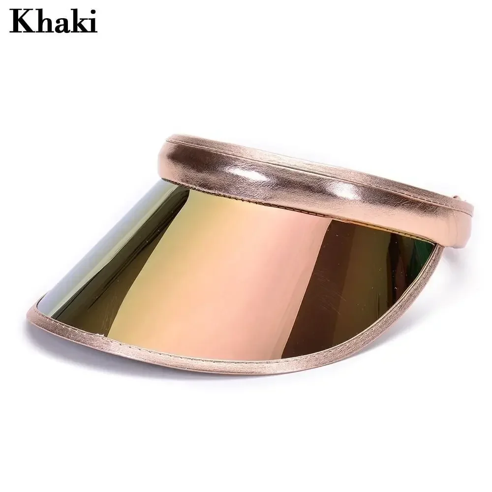 Pvc sommerbaseballhatt gjennomsiktig plast sportsvisirer dame menn anti-uv solhette utendørs solskjermhatt: Militærgrønn