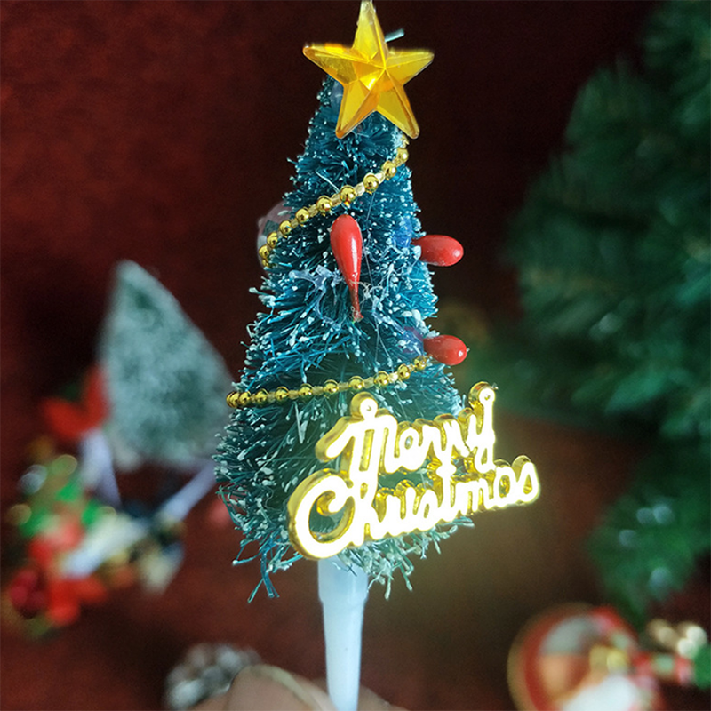 10Stck Weihnachten Kuchen Deckel Mini Weihnachten Baum Cupcake Deckel Ornamente Neue Jahr Weihnachten Party freundlicher Geburtstag Kuchen Dekor Liefert