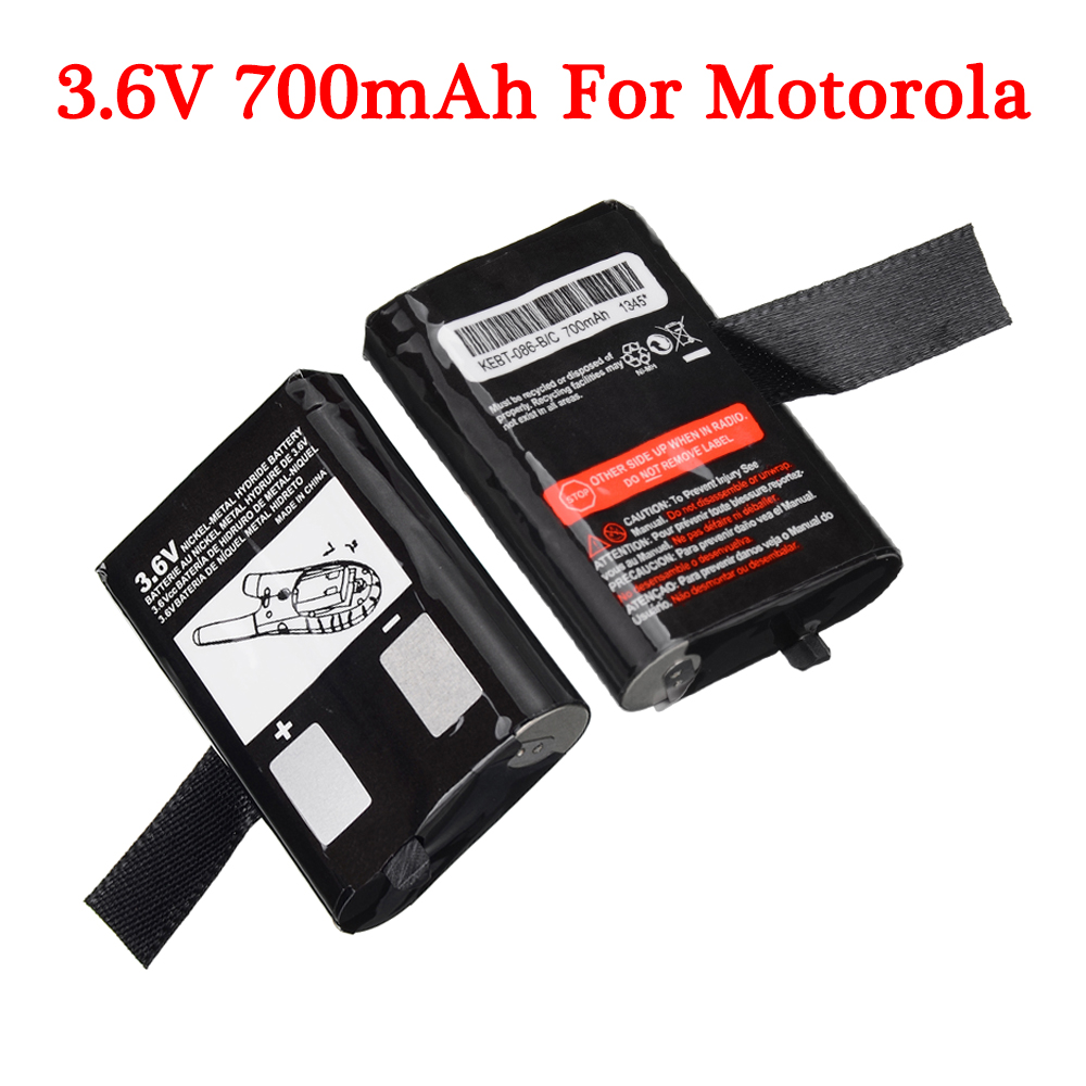 2pcs 3.6V 700mAh Walkie-talkie Battery For Motorola 53617 FV300 FV700 M53617 KEBT-086-B 53617 KEBT-086-C 2-Way Radios Batteries