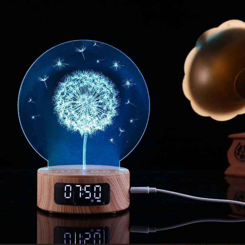 Led Night Light Bluetooth Speaker Night Light Strange Bedroom Situation Night Light Multi-Function Bedside Lamp: Dandelion