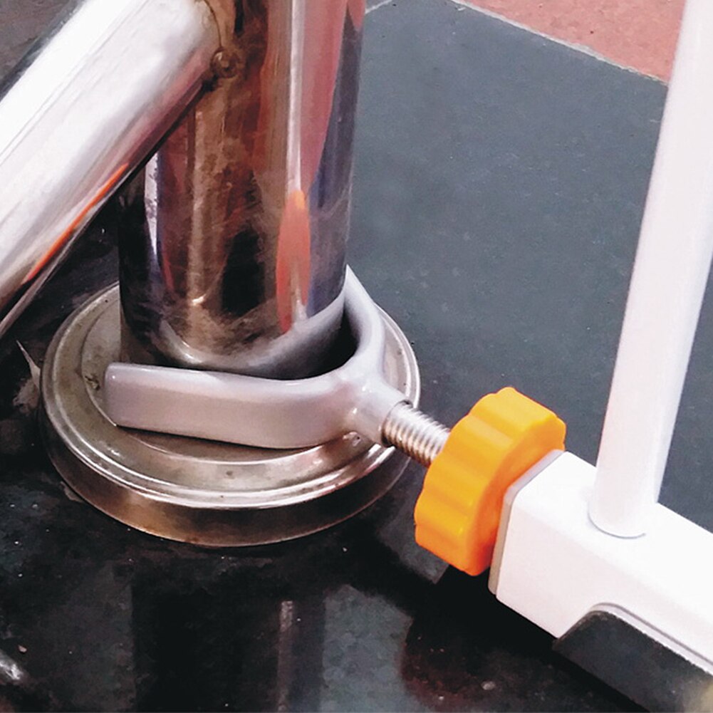 2pcs M10 Gate Screw Bolt Y Spindle Rod Fence Adapter Accessory Steel Core With Nut Easy Install Long Threaded Baby Pet Safety