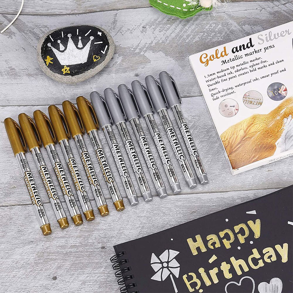 Metallischen Stift Gold Silber Harz Zeichnung Stift Acryl DIY Epoxid Harz bilden Markieren dauerhaft Marker Handgemachte Crfat Liefert
