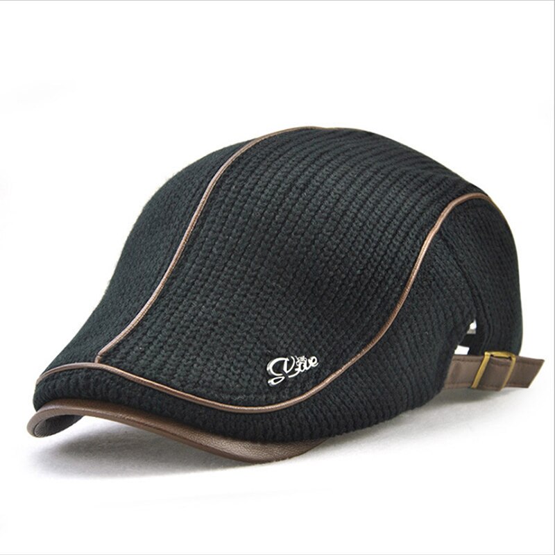 Berretti da campeggio Unisex in lana con cappuccio da Golf cappelli da sole regolabili: Black