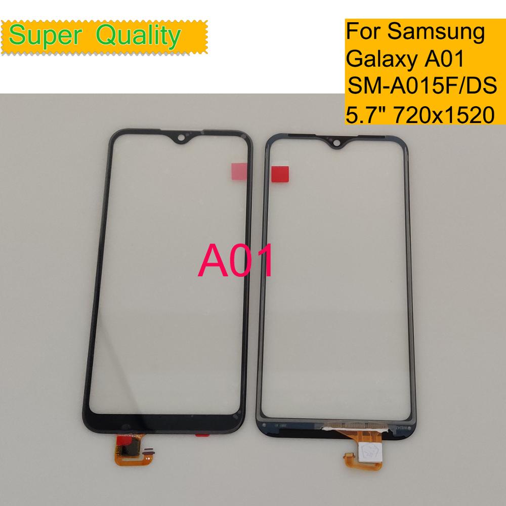 10 Pz/lotto Per Samsung Galaxy A01 2019 Pannello Touch Screen Digitizer Sensor A01 A015 SM-A015F/DS SM-A015G/DS anteriore In Vetro Esterno