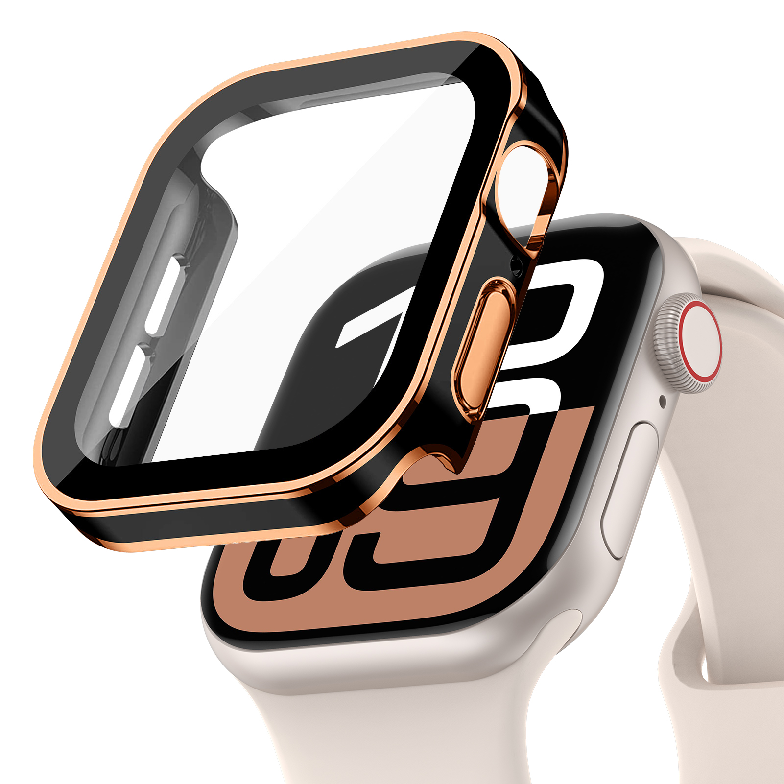 Waterproof Case for Apple Watch 10 46mm 42mm Accessories Straight Edge Screen Protector glass+Cover iWatch series 10 46 mm 42 mm